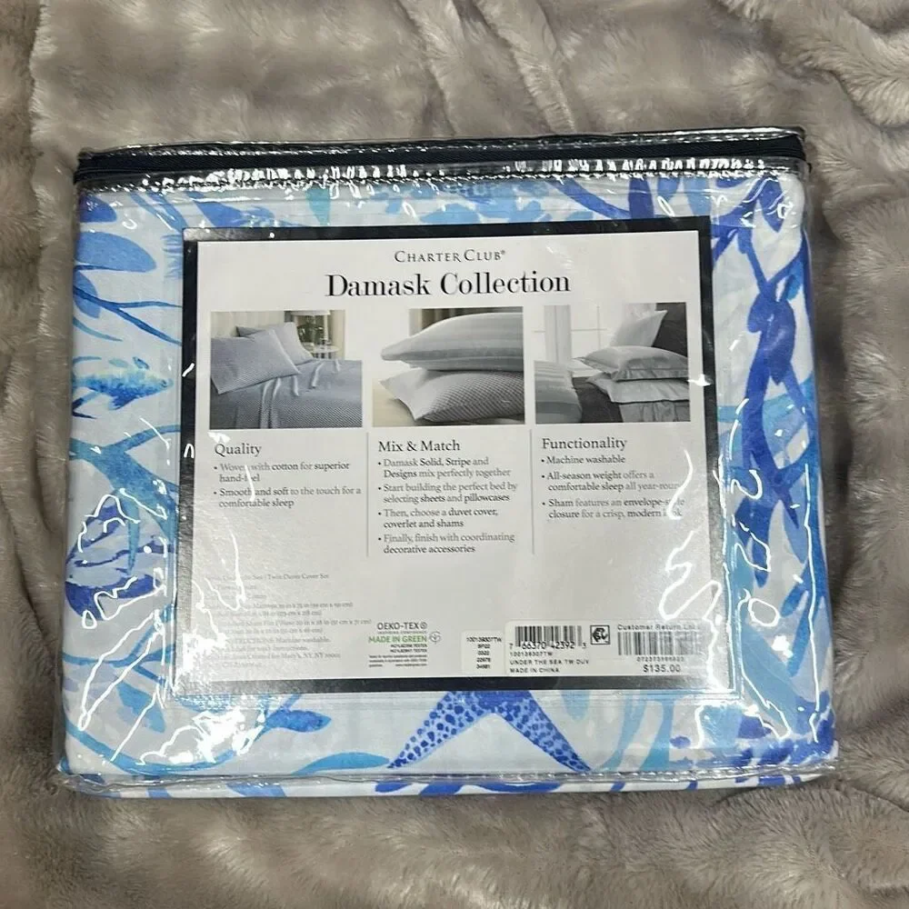 Charter Club Damask Designs Under the Sea 2-Pc. Twin Duvet Cover Set, Created fo